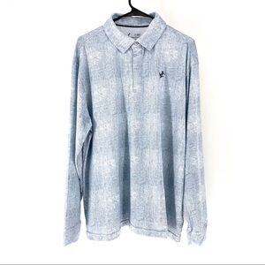 Jolt Gear Men's Dry Fit Long Sleeve Polo Golf Shirt, Chambray XL